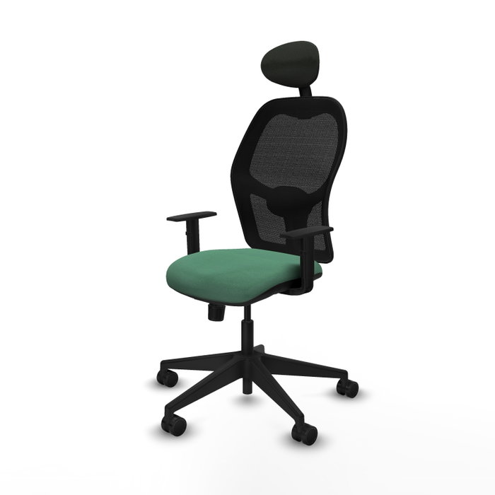 PIQUERAS Y CRESPO Silla de oficina Alocén Verde esmeralda y Negro