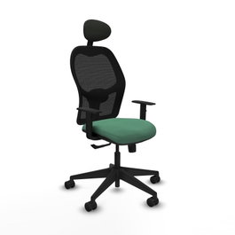 PIQUERAS Y CRESPO Silla de oficina Alocén Verde esmeralda y Negro
