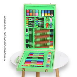 ARTIST BY ALEX BOG Maleta Art Studio Artist con 100 piezas color verde