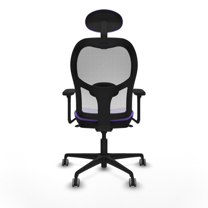 PIQUERAS Y CRESPO Silla de oficina Jorquera con mecanismo Sincro, Tela Lila y Malla Blanca PIQUERAS Y CRESPO Silla de oficina Jorquera con mecanismo Sincro, Tela Lila y Malla Blanca