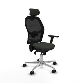 PIQUERAS Y CRESPO Silla de oficina Jorquera con mecanismo Sincro, Negro