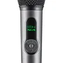 NGS Singer Star Micrófono Inalámbrico RF 2.4GHz para Karaoke y Eventos, 15m Alcance, 30h Autonomía, con Receptor, Negro