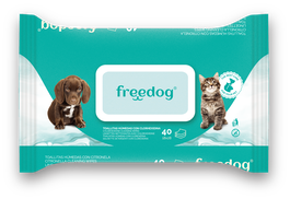 Freedog Toallitas Húmedas con Clorhexidina Grande 40uds (28x18 cm)