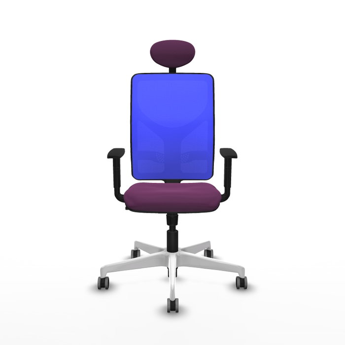 PIQUERAS Y CRESPO Silla de oficina Motilla con mecanismo Sincro, Morado y Azul