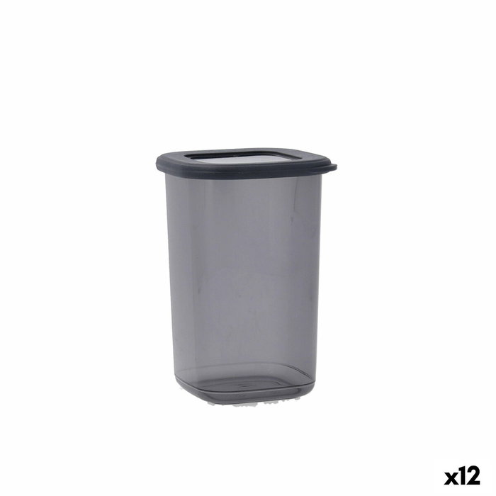 Quid Tarro Plástico City 1200 mL Gris (12 Unidades)