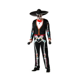 Atosa Disfraz Esqueleto Mariachi Camiseta y Pantalón para Hombre Adulto XL