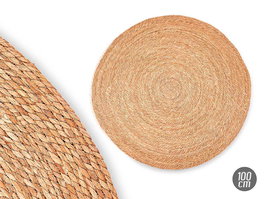 Giftdecor Alfombra Redonda Esparto Natural 100 cm (Set de 4)
