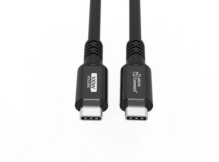 MicroConnect Cable USB-C a USB-C Premium 2m, 100W, 40Gbps, USB4 Gen 3x2