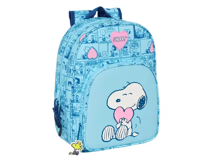 Safta Mochila Snoopy Love Infantil Adaptable a Carrito, 34x26x11 cm