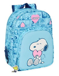 Mochila Escolar Snoopy Love Azul claro 26 x 34 x 11 cm