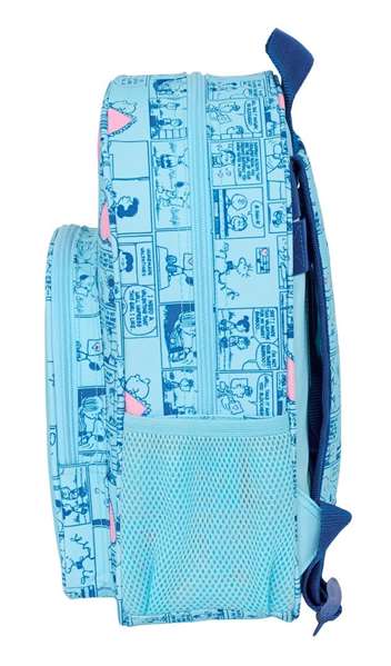 Mochila Escolar Snoopy Love Azul claro 26 x 34 x 11 cm