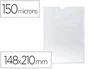 Q-connect Funda Portadocumentos Transparente DIN A5 150 micras PVC con Uñero 148x210 mm