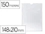 Q-connect Funda Portadocumentos Transparente DIN A5 150 micras PVC con Uñero 148x210 mm