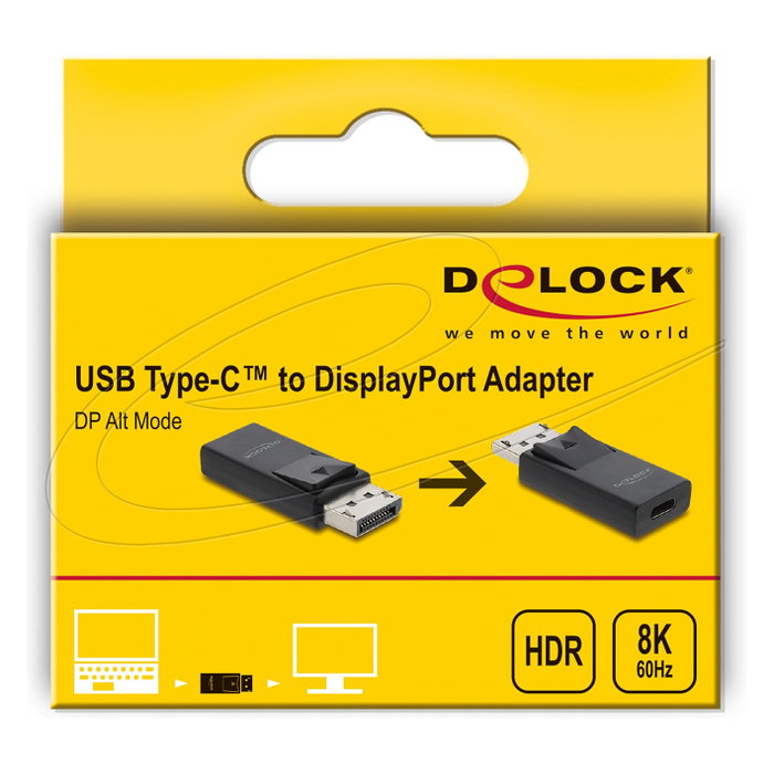 DeLOCK Adaptador USB Type-C a DisplayPort 8K HDR 61078