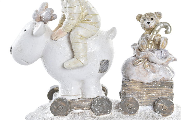 DKD Home Decor Figura Navidad Moderna Resina Blanco Gris 6 x 13.5 x 13 cm (2 Unidades) DKD Home Decor Figura Navidad Moderna Resina Blanco Gris 6 x 13.5 x 13 cm (2 Unidades)