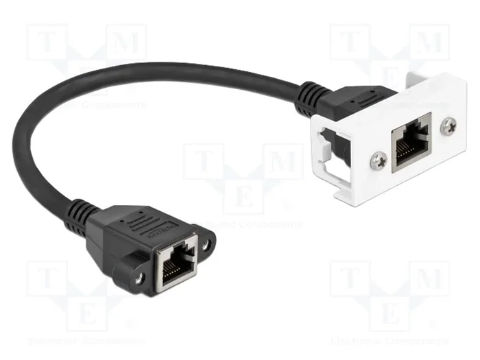 DeLOCK Cable de extensión de red Cat.6a S/FTP RJ45 hembra a RJ45 hembra 25 cm Negro DeLOCK Cable de extensión de red Cat.6a S/FTP RJ45 hembra a RJ45 hembra 25 cm Negro