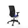 PIQUERAS Y CRESPO Silla de oficina Motilla con mecanismo Sincro/Traslack, Azul claro y Negro