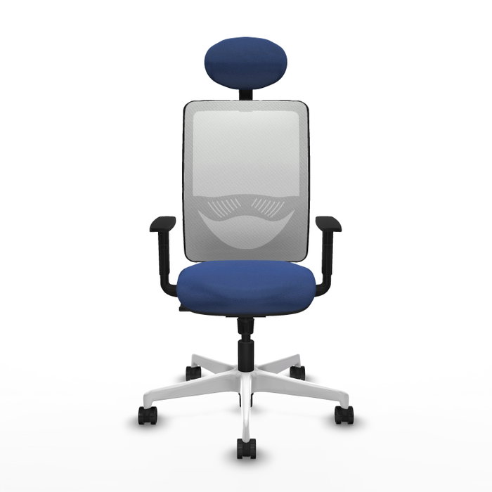 PIQUERAS Y CRESPO Silla de oficina Zulema Azul marino y Blanco PIQUERAS Y CRESPO Silla de oficina Zulema Azul marino y Blanco