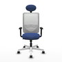 PIQUERAS Y CRESPO Silla de oficina Zulema Azul marino y Blanco