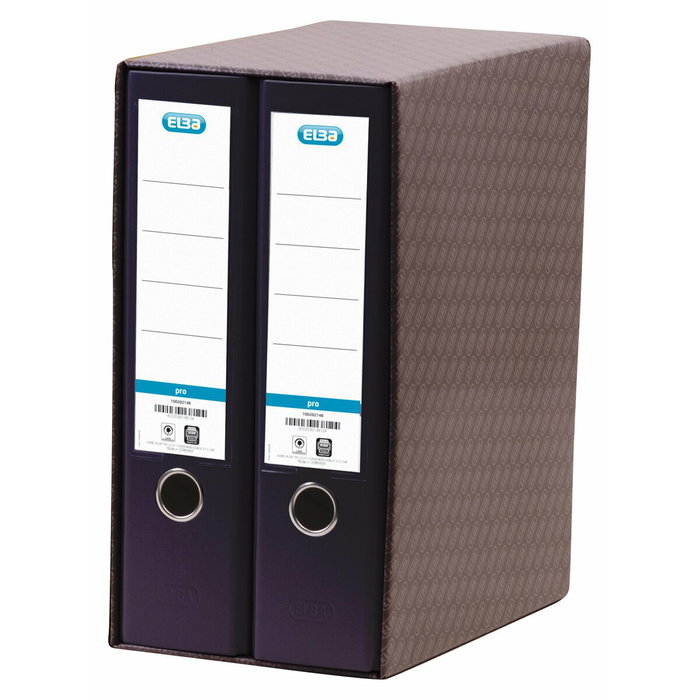 ELBA Módulo de 2 archivadores de palanca RADO TOP negro A4 80mm ELBA Módulo de 2 archivadores de palanca RADO TOP negro A4 80mm