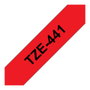 Brother TZe-441 Cinta Laminada Rojo con Texto Negro 18mm