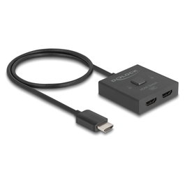 DeLOCK HDMI Switch 2 en 1 bidireccional 8K 18901