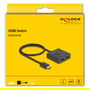DeLOCK HDMI Switch 2 auf 1 bidirektional 8K - 2 Entradas 1 Salida, 8K@60Hz / 4K@144Hz, HDR, Plug & Play