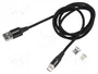 SAVIO Cable Magnético USB 2.0 Negro 1m