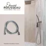 Edouard Rousseau ROU3047404026110 Manguera de Ducha con Tuercas Metálicas, Engarces de Seguridad, Acero Inoxidable Cromado, Longitud 2 m