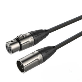 ROXTONE Cable de Micrófono No Balanceado XLHR-XLRM Plata 5m, Conectores XLR Macho y Hembra