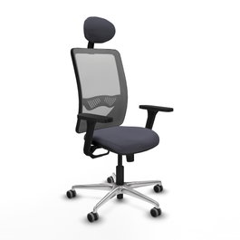 PIQUERAS Y CRESPO Silla de oficina Zulema con Mecanismo Sincro, Gris