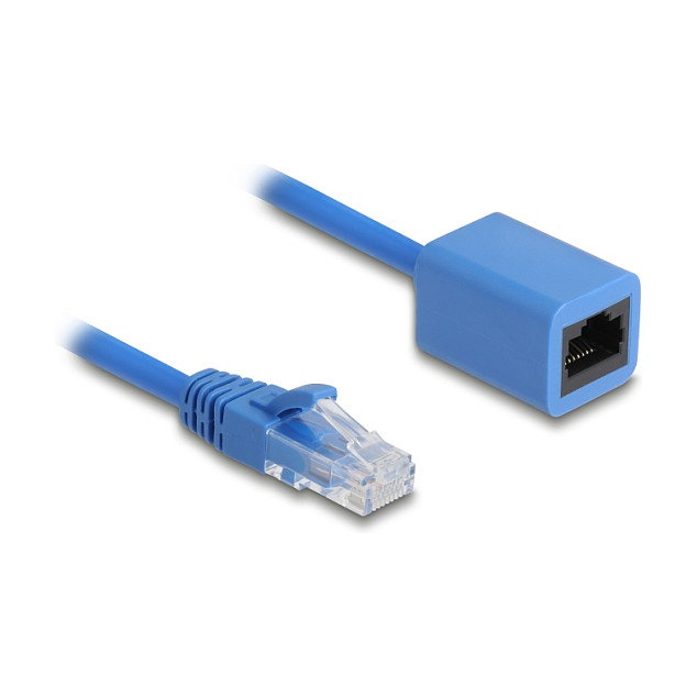 DeLOCK Cable de red RJ45 en espiral Cat6 UTP 1,8 m azul