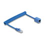 DeLOCK Cable de red RJ45 en espiral Cat6 UTP 1,8 m azul