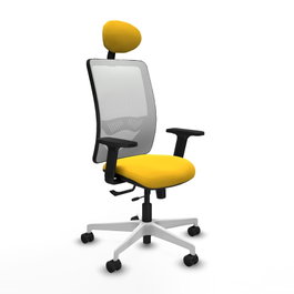 PIQUERAS Y CRESPO Silla de oficina Zulema Amarillo/Blanco