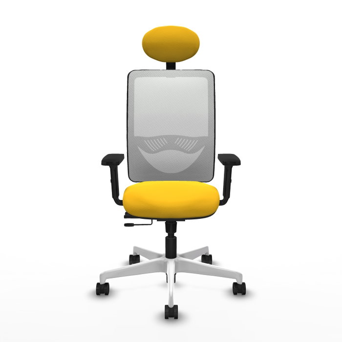 PIQUERAS Y CRESPO Silla de oficina Zulema Amarillo/Blanco