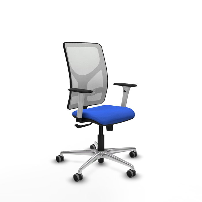 PIQUERAS Y CRESPO Silla de oficina Motilla Azul y Blanco con Mecanismo Sincro PIQUERAS Y CRESPO Silla de oficina Motilla Azul y Blanco con Mecanismo Sincro