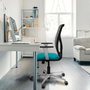 PIQUERAS Y CRESPO Silla de oficina Motilla Azul y Blanco con Mecanismo Sincro