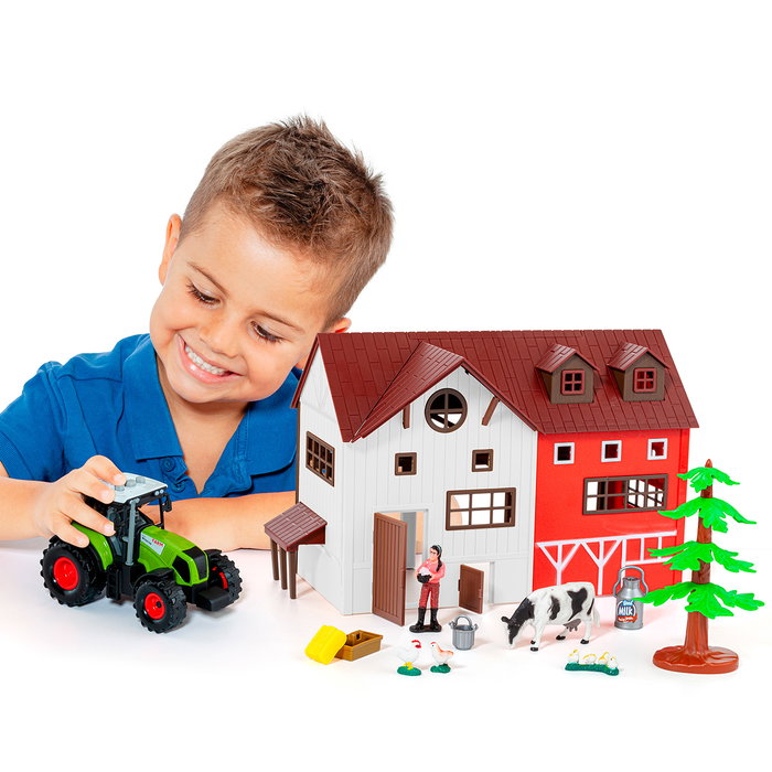 Molto 25820 Granja de Juguete con Tractor Motorizado, Luces LED, Sonidos y Accesorios para Niños +3 Años