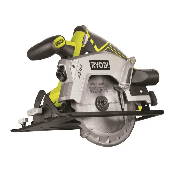 Ryobi Sierra Circular 150 mm - 18V con Guía Láser y Bloqueo de Eje, Mango Frontal y Micro Panal