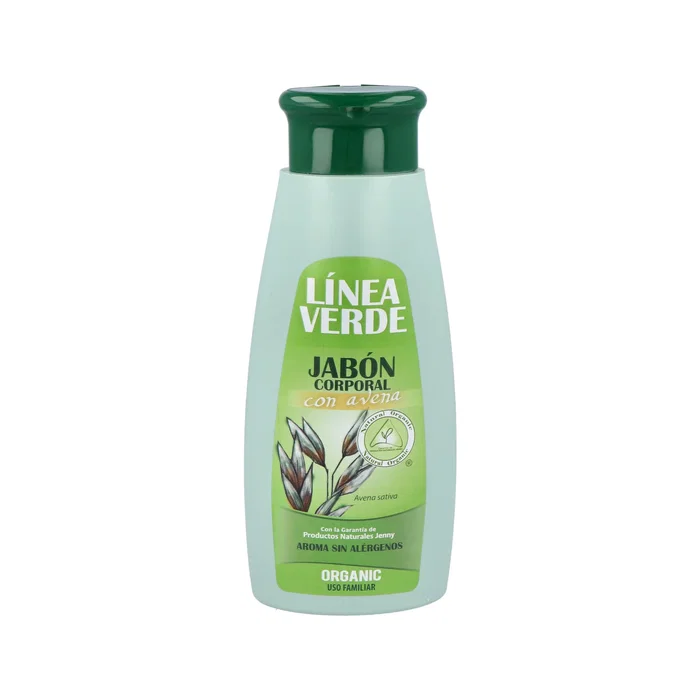 LINEA VERDE Jabón Corporal con Avena 400 ml - Para Pieles Secas, con Ingredientes Orgánicos como Jojoba, Aloe Vera y Manzanilla LINEA VERDE Jabón Corporal con Avena 400 ml - Para Pieles Secas, con Ingredientes Orgánicos como Jojoba, Aloe Vera y Manzanilla