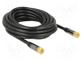 DeLOCK Cable coaxial 88921 RG-6/U con conector F a F de 5 m