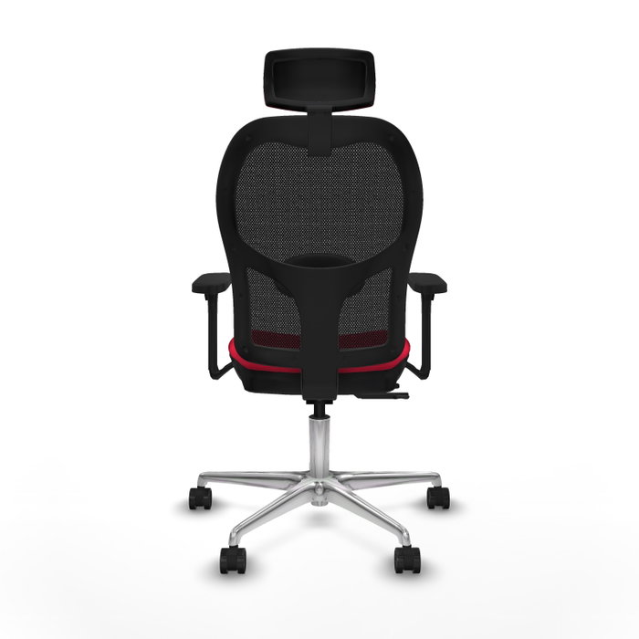 PIQUERAS Y CRESPO Silla de oficina Jorquera con mecanismo Sincro/Traslack, Rojo y Negro