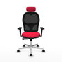 PIQUERAS Y CRESPO Silla de oficina Jorquera con mecanismo Sincro/Traslack, Rojo y Negro