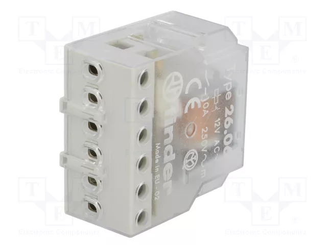 FINDER 26.06 Relé de instalación biestable 12V AC 10A FINDER 26.06 Relé de instalación biestable 12V AC 10A