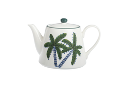 DKD Home Decor Tetera Palm 25 Verde Azul 13.8 x 13.5 x 21 cm