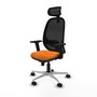 PIQUERAS Y CRESPO Silla de oficina Cilanco con mecanismo Sincro, Naranja y Negro