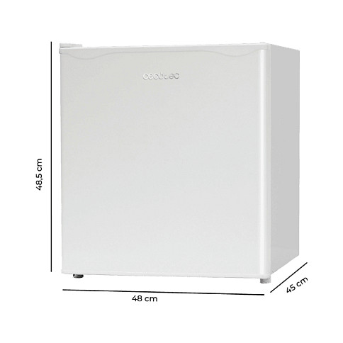 Cecotec GrandCooler 20000 L SilentCompress Blanco E - Nevera Independiente de 46 L, Clase N-T, 38 dB, Puertas Reversibles