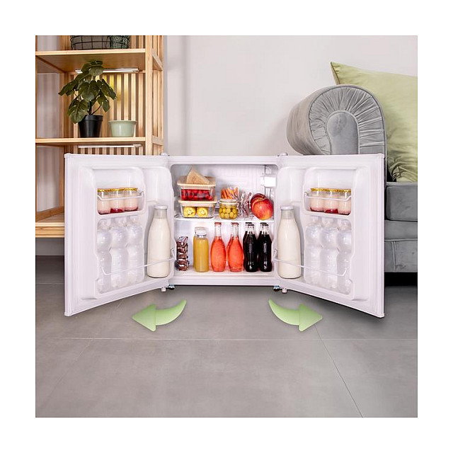 Cecotec GrandCooler 20000 L SilentCompress Blanco E - Nevera Independiente de 46 L, Clase N-T, 38 dB, Puertas Reversibles