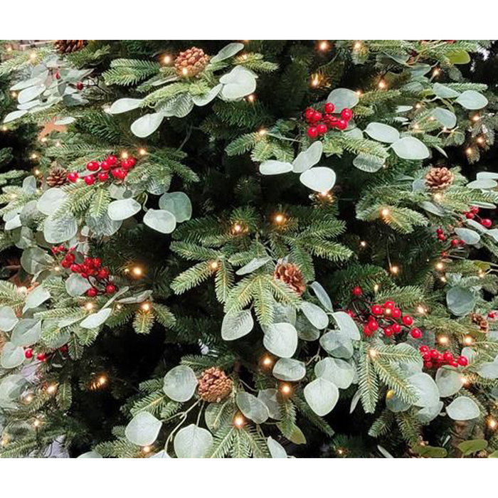 DKD Home Decor Árbol de Navidad LED PVC Eucalipto Verde 210cm