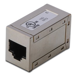 Digitus Acoplador Modular RJ45 Apantallado CAT 6 Niquel, Conector Doble Hembra, 1 Gbit/s, Metal, Modelo: Kupplung